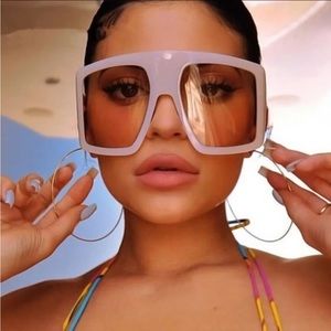 As Seen On Kylie Jenner Oversized Pink Sunglasses Women